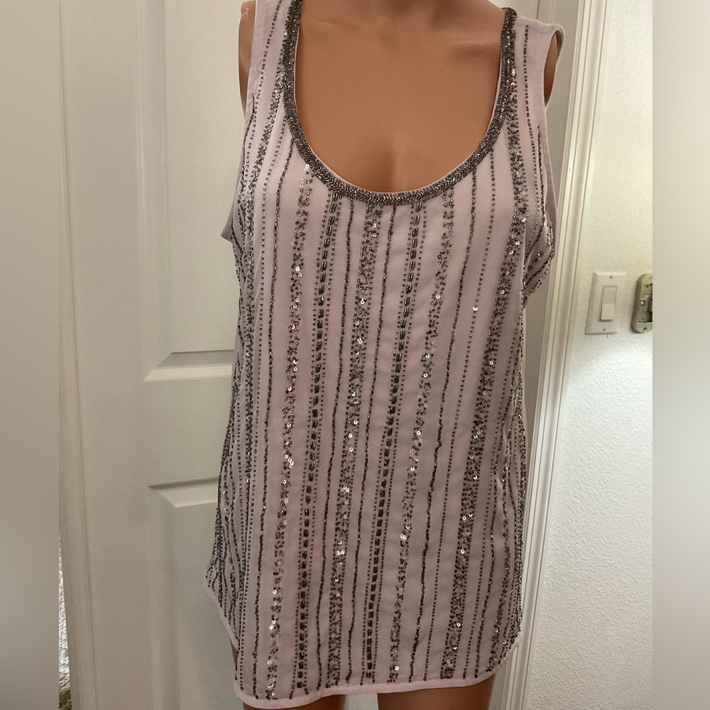 WHBM sequin embellished cami /tank. Size medium